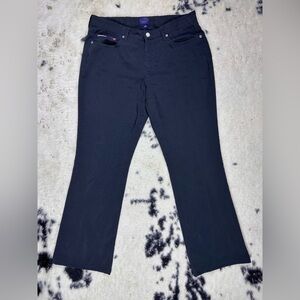 Tommy Hilfiger Women’s Black Mid Rise Nylon Stretch Bootcut Pants Size 11